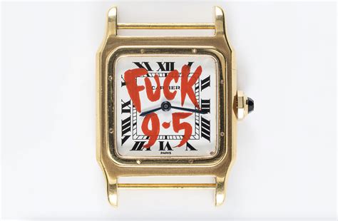 Vintage Cartier Santos Dumont custom painted by Travis W. Simon.